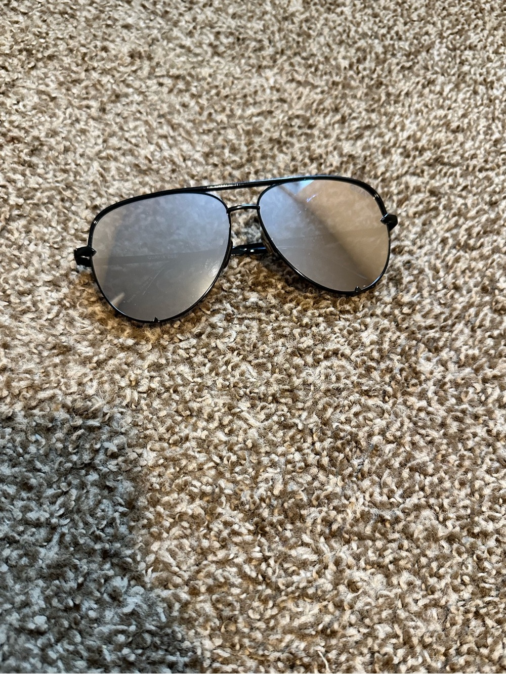 Women’s Black Aviator Sunglasses - Quay x Desi High Key